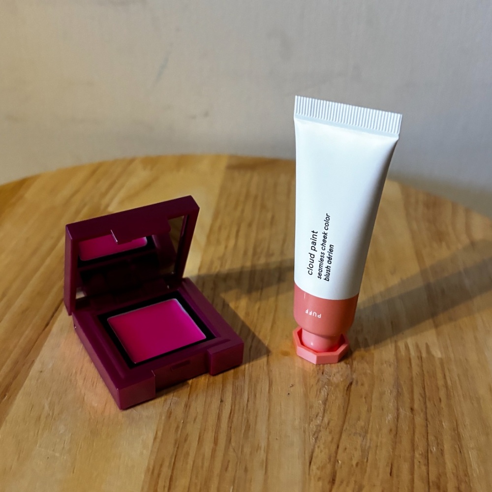 Glossier Puff and Basma Fuchsia set of two blushes NEW